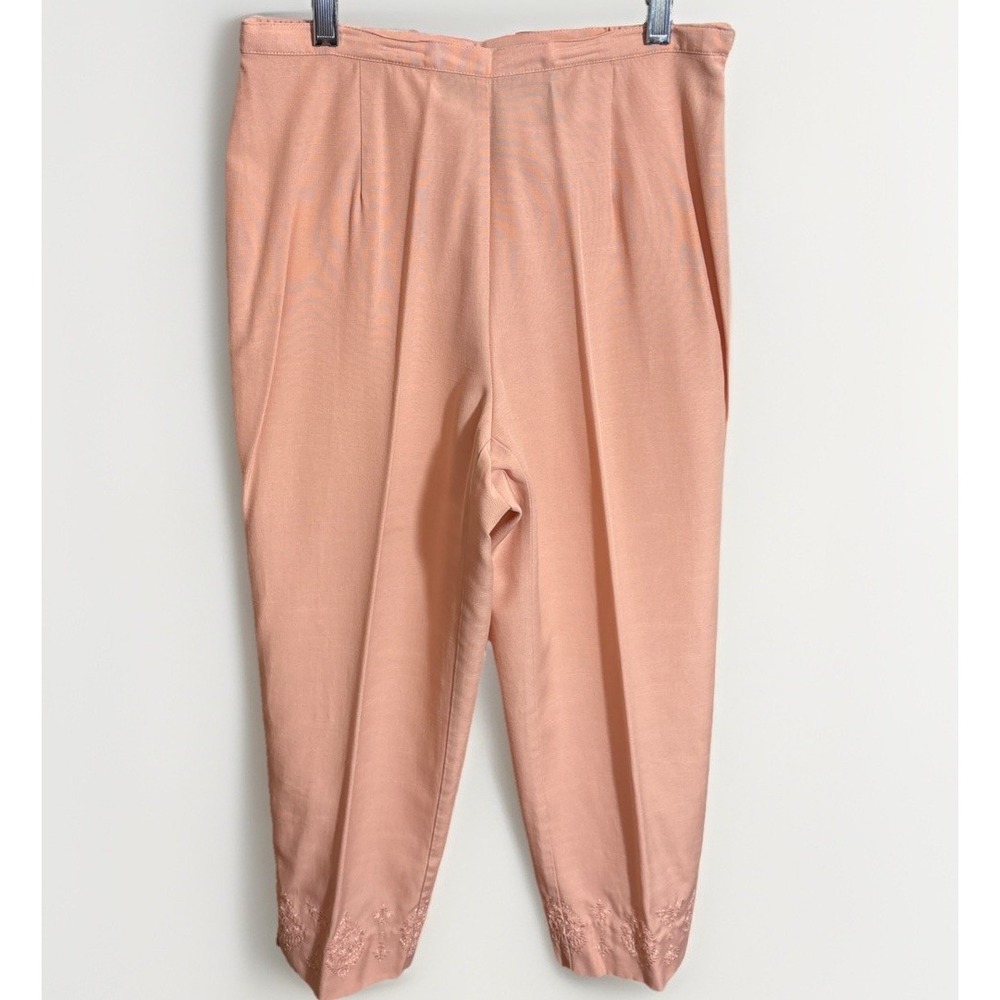 VTG Norton McNaughton Petites Pants 6P‎ Cropped Capris Embroidery Cottage Core